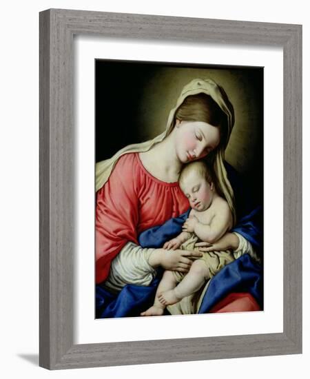 Virgin and Child-Giovanni Battista Salvi da Sassoferrato-Framed Giclee Print