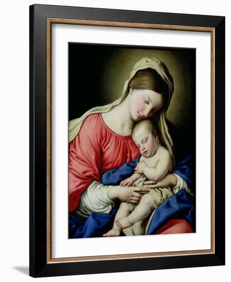 Virgin and Child-Giovanni Battista Salvi da Sassoferrato-Framed Giclee Print