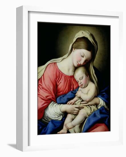 Virgin and Child-Giovanni Battista Salvi da Sassoferrato-Framed Giclee Print