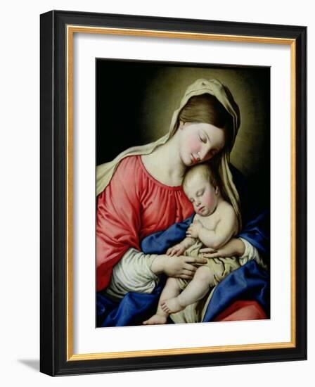 Virgin and Child-Giovanni Battista Salvi da Sassoferrato-Framed Giclee Print