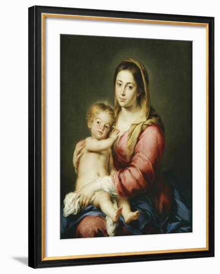 Virgin and Child-Bartolome Esteban Murillo-Framed Giclee Print