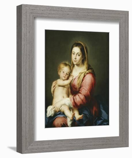 Virgin and Child-Bartolome Esteban Murillo-Framed Giclee Print