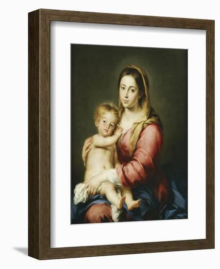 Virgin and Child-Bartolome Esteban Murillo-Framed Giclee Print