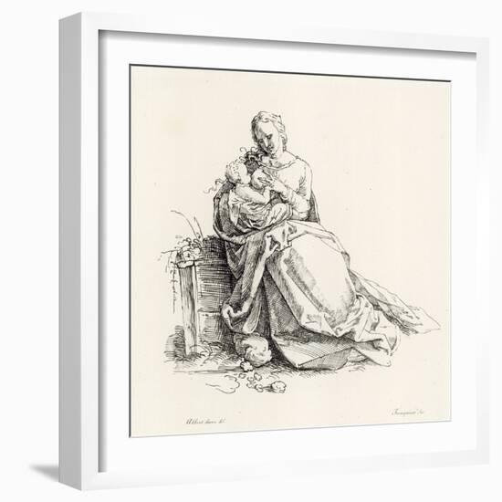 Virgin and Child-Albrecht Dürer-Framed Giclee Print