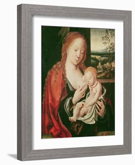 Virgin and Sleeping Child-Joos Van Cleve-Framed Giclee Print