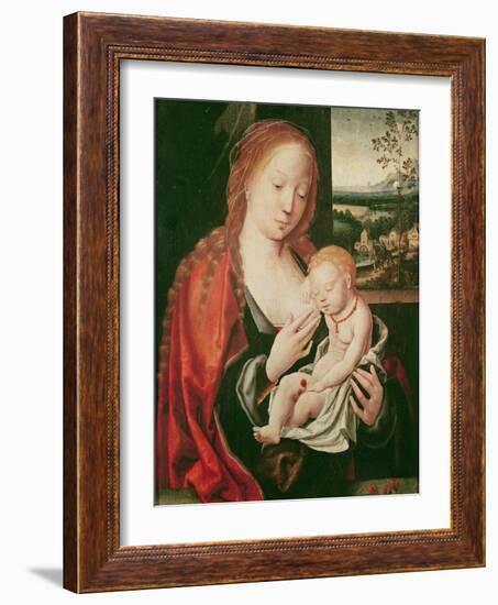 Virgin and Sleeping Child-Joos Van Cleve-Framed Giclee Print