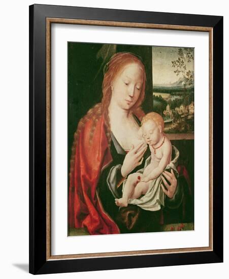 Virgin and Sleeping Child-Joos Van Cleve-Framed Giclee Print