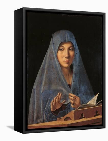 Virgin Annunciate-Antonello da Messina-Framed Stretched Canvas
