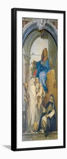 Virgin Appearing to St Catherine of Siena, Rosa of Lima and Agnes of Montepulciano-Giambattista Tiepolo-Framed Giclee Print