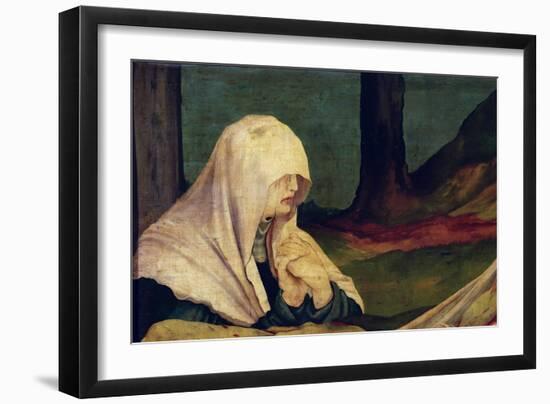 Virgin at the Entombment from the Isenheim Altarpiece, circa 1512-16-Matthias Grünewald-Framed Giclee Print