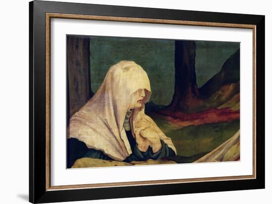 Virgin at the Entombment from the Isenheim Altarpiece, circa 1512-16-Matthias Grünewald-Framed Giclee Print