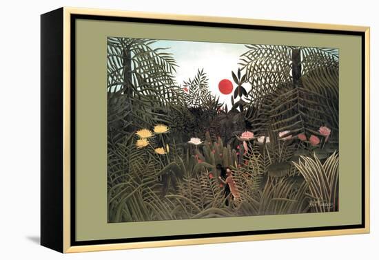 Virgin Forest-Henri Rousseau-Framed Stretched Canvas