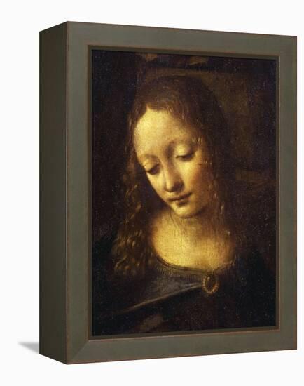 Virgin, from the Virgin of the Rocks, 1483-86, Detail-Leonardo da Vinci-Framed Premier Image Canvas