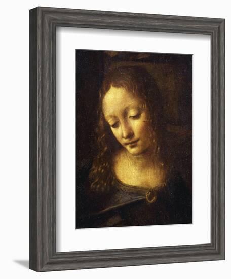 Virgin, from the Virgin of the Rocks, 1483-86, Detail-Leonardo da Vinci-Framed Giclee Print