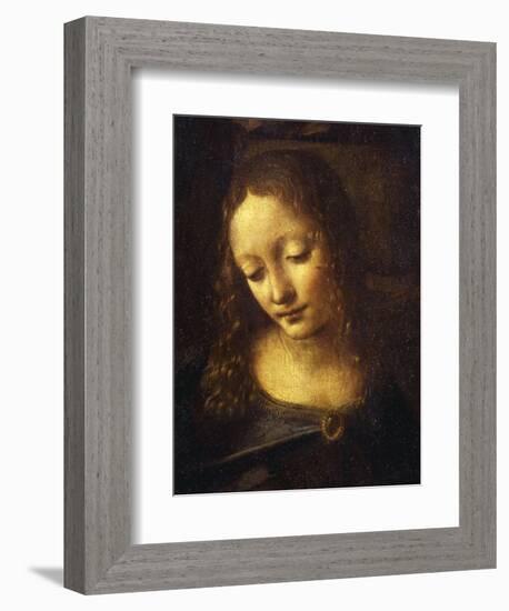 Virgin, from the Virgin of the Rocks, 1483-86, Detail-Leonardo da Vinci-Framed Giclee Print