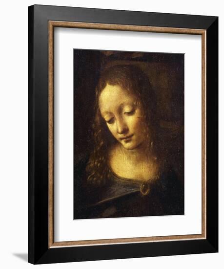 Virgin, from the Virgin of the Rocks, 1483-86, Detail-Leonardo da Vinci-Framed Giclee Print