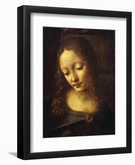 Virgin, from the Virgin of the Rocks, 1483-86, Detail-Leonardo da Vinci-Framed Giclee Print