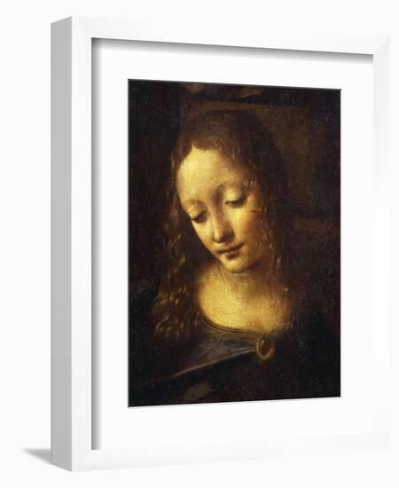 Virgin, from the Virgin of the Rocks, 1483-86, Detail-Leonardo da Vinci-Framed Giclee Print