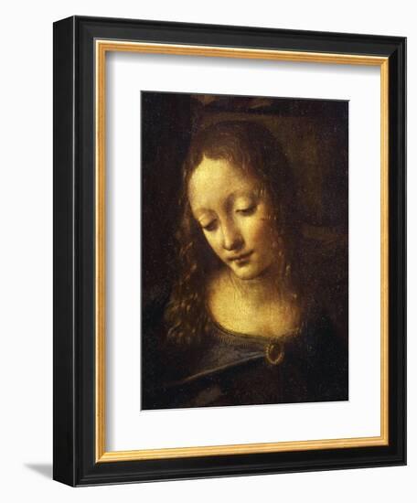 Virgin, from the Virgin of the Rocks, 1483-86, Detail-Leonardo da Vinci-Framed Giclee Print