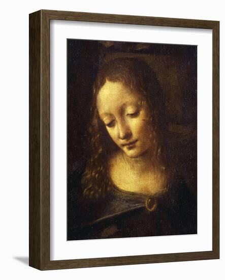 Virgin, from the Virgin of the Rocks, 1483-86, Detail-Leonardo da Vinci-Framed Giclee Print