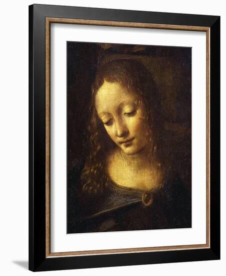 Virgin, from the Virgin of the Rocks, 1483-86, Detail-Leonardo da Vinci-Framed Giclee Print