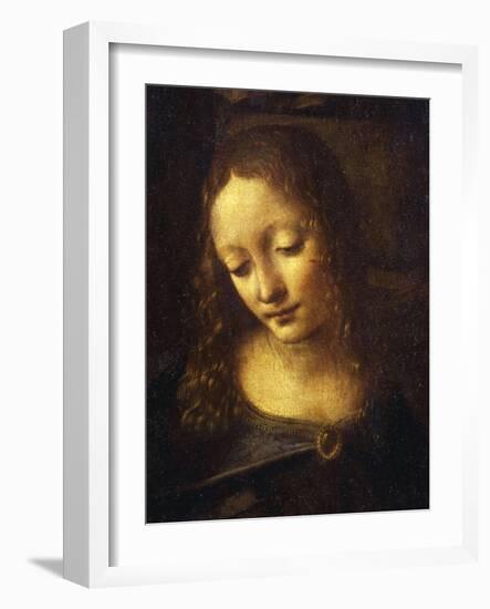 Virgin, from the Virgin of the Rocks, 1483-86, Detail-Leonardo da Vinci-Framed Giclee Print