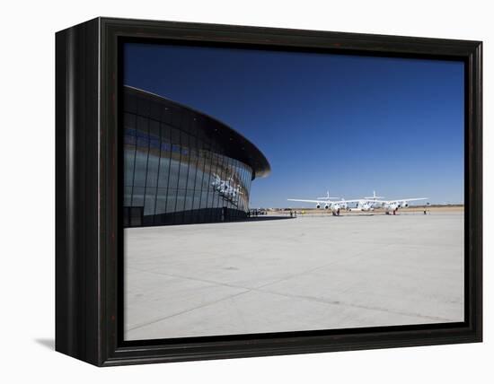 Virgin Galactic's White Knight 2 with Spaceship 2 on the Runway at the Virgin Galactic Gateway Spac-Mark Chivers-Framed Premier Image Canvas