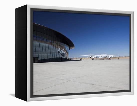 Virgin Galactic's White Knight 2 with Spaceship 2 on the Runway at the Virgin Galactic Gateway Spac-Mark Chivers-Framed Premier Image Canvas