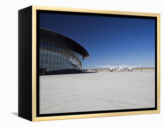 Virgin Galactic's White Knight 2 with Spaceship 2 on the Runway at the Virgin Galactic Gateway Spac-Mark Chivers-Framed Premier Image Canvas
