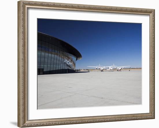 Virgin Galactic's White Knight 2 with Spaceship 2 on the Runway at the Virgin Galactic Gateway Spac-Mark Chivers-Framed Photographic Print
