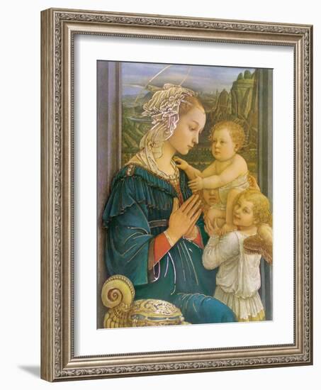 Virgin in Adoration-Filippino Lippi-Framed Art Print