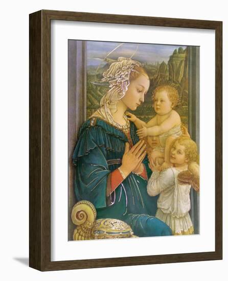 Virgin in Adoration-Filippino Lippi-Framed Art Print