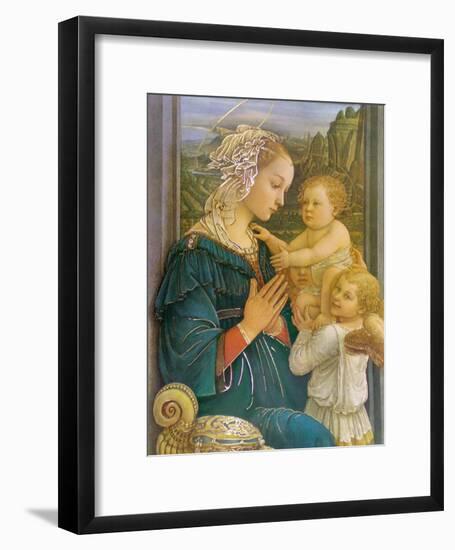 Virgin in Adoration-Filippino Lippi-Framed Art Print