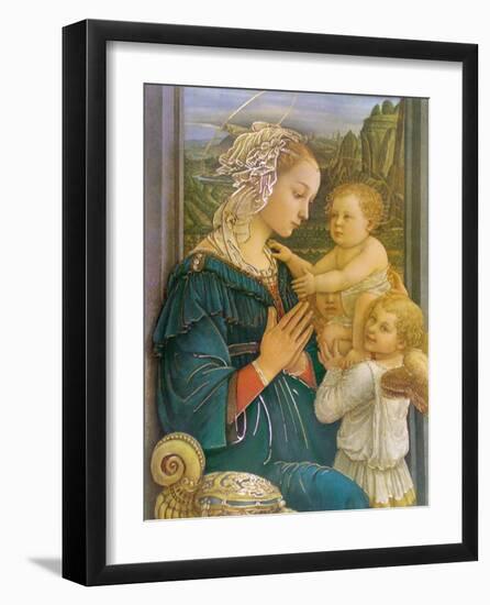 Virgin in Adoration-Filippino Lippi-Framed Art Print