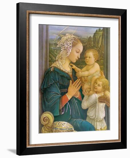 Virgin in Adoration-Filippino Lippi-Framed Art Print