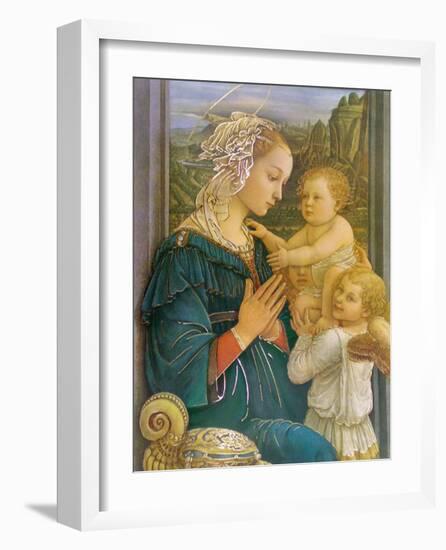 Virgin in Adoration-Filippino Lippi-Framed Art Print