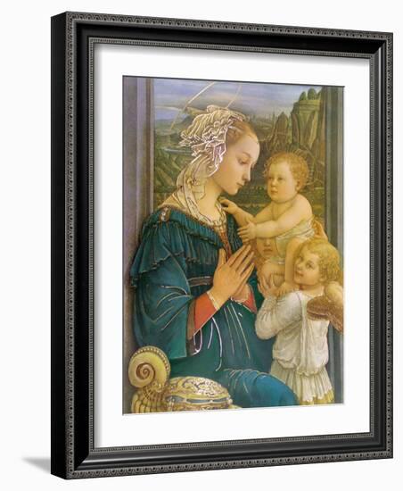 Virgin in Adoration-Filippino Lippi-Framed Art Print