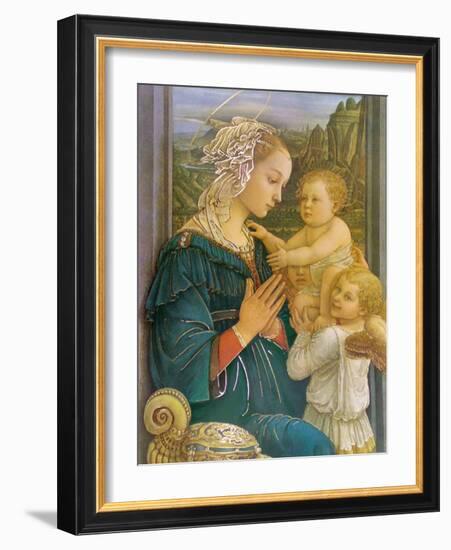 Virgin in Adoration-Filippino Lippi-Framed Art Print