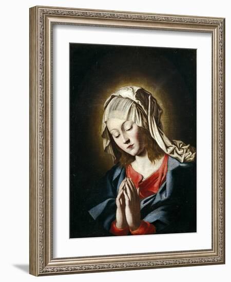 Virgin in Prayer-Giovanni Battista Salvi da Sassoferrato-Framed Giclee Print