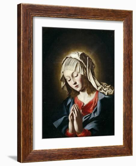 Virgin in Prayer-Giovanni Battista Salvi da Sassoferrato-Framed Giclee Print