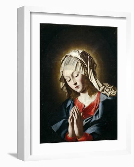 Virgin in Prayer-Giovanni Battista Salvi da Sassoferrato-Framed Giclee Print