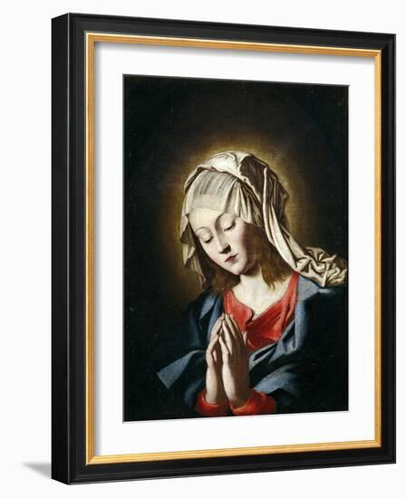 Virgin in Prayer-Giovanni Battista Salvi da Sassoferrato-Framed Giclee Print