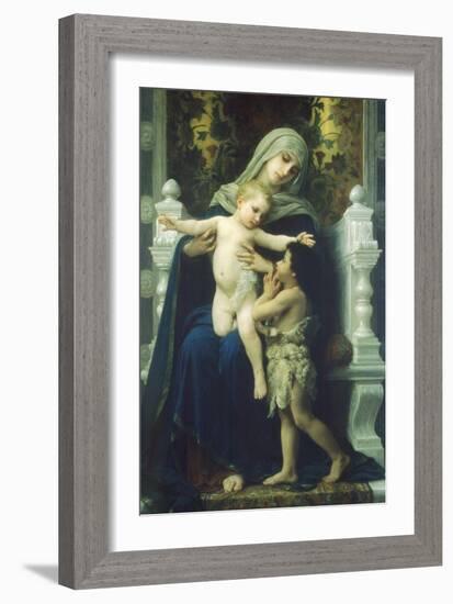 Virgin Mary and Jesus-William Adolphe Bouguereau-Framed Art Print