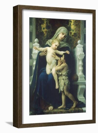 Virgin Mary and Jesus-William Adolphe Bouguereau-Framed Art Print