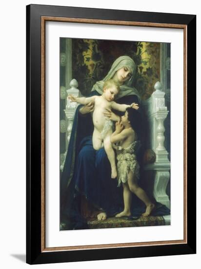 Virgin Mary and Jesus-William Adolphe Bouguereau-Framed Art Print