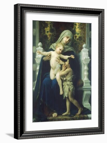 Virgin Mary and Jesus-William Adolphe Bouguereau-Framed Art Print