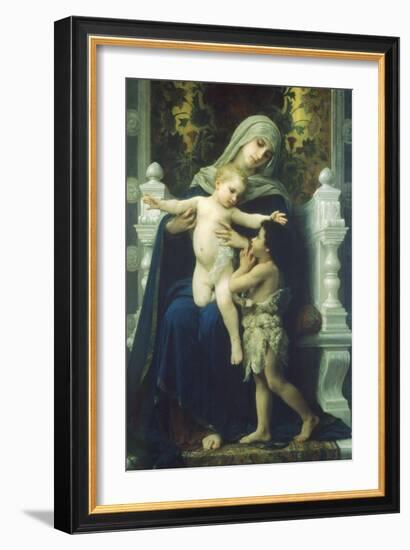 Virgin Mary and Jesus-William Adolphe Bouguereau-Framed Art Print