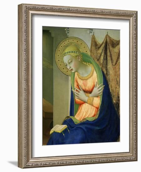 Virgin Mary, from Annunciation Altarpiece, 1430-35 (Detail)-Fra Angelico-Framed Giclee Print