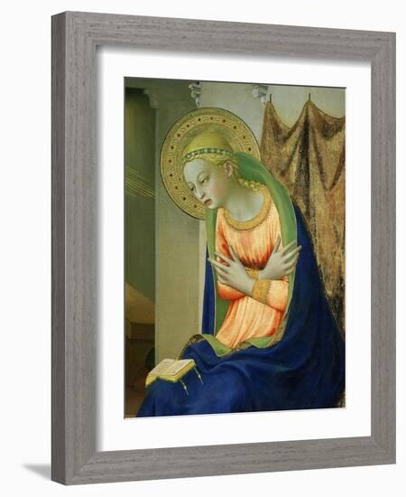 Virgin Mary, from Annunciation Altarpiece, 1430-35 (Detail)-Fra Angelico-Framed Giclee Print