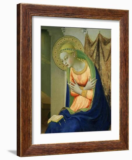Virgin Mary, from Annunciation Altarpiece, 1430-35 (Detail)-Fra Angelico-Framed Giclee Print